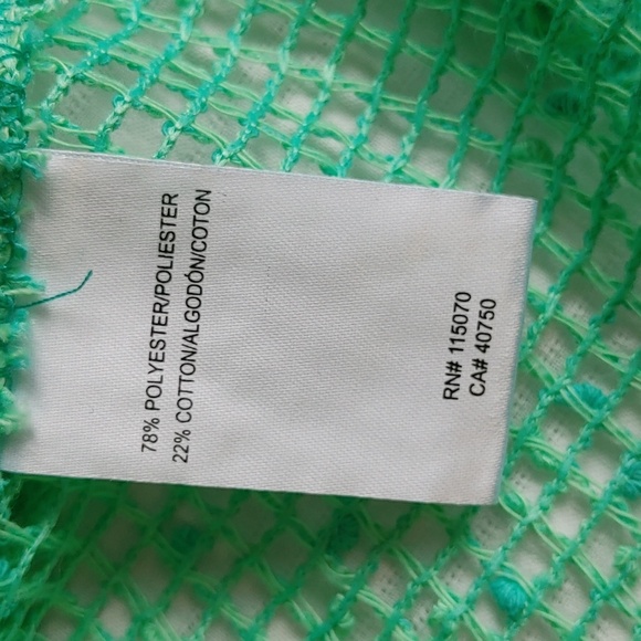 NWOT Nina Leonard Green Boxy Mesh Top 2X - Picture 8 of 12